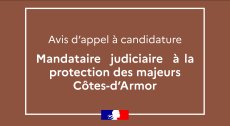 Appel à candidatures - Mandataires judiciaires à la protection des majeurs dans les Côtes d'Armor