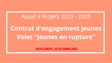 Appel à projets régional 2023/2025 : Contrat d'engagement jeune - Volet Jeunes en rupture 